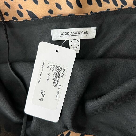 GOOD AMERICAN Leopard Print Slip Dress. Size Small NWT - Picture 8 of 9